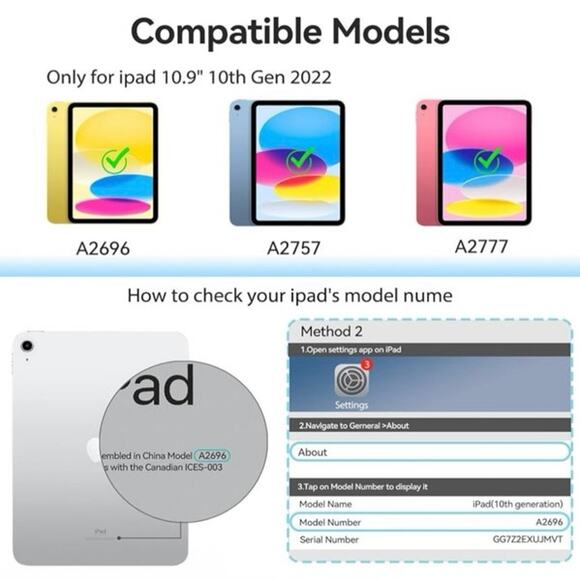 Ausdom Foliokey 10.9 NIB Magnetic Split Stand Case with Keyboard - Picture 2 of 8